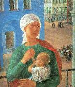 Petrov-Vodkin, Kozma The Year 1918 in Petrograd oil on canvas